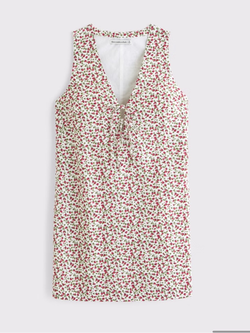Abercrombie & Fitch White Mini Dress with Red Floral Print